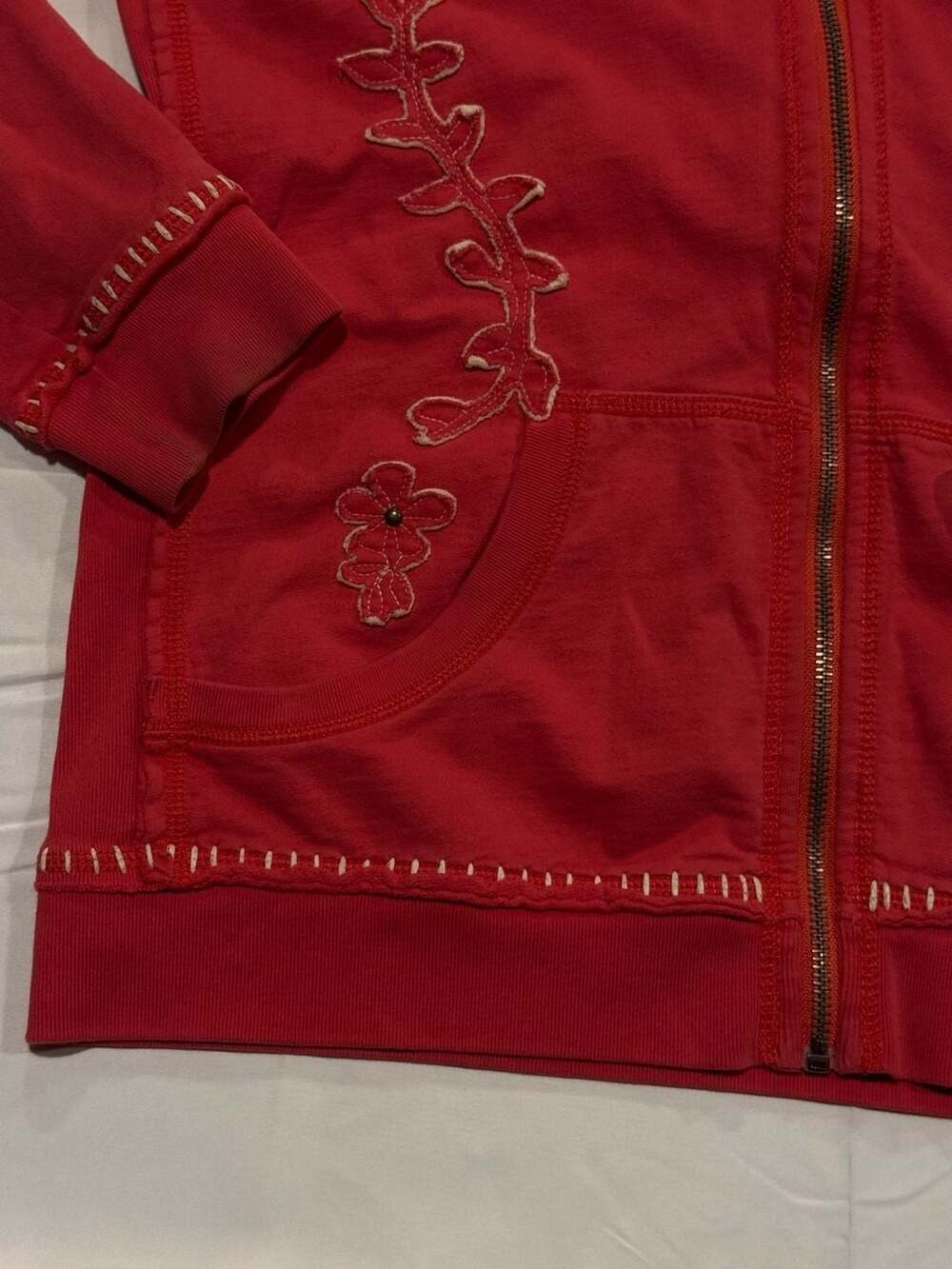 Twisted Heart America Pink Vintage Y2K Zip-Up Hoodie vintage - Picture 2 of 13